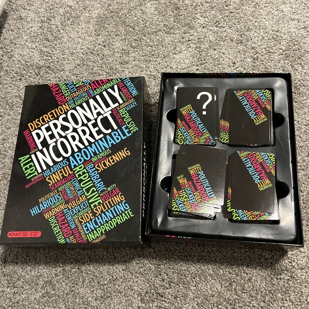 Personally Incorrect Party Card Game